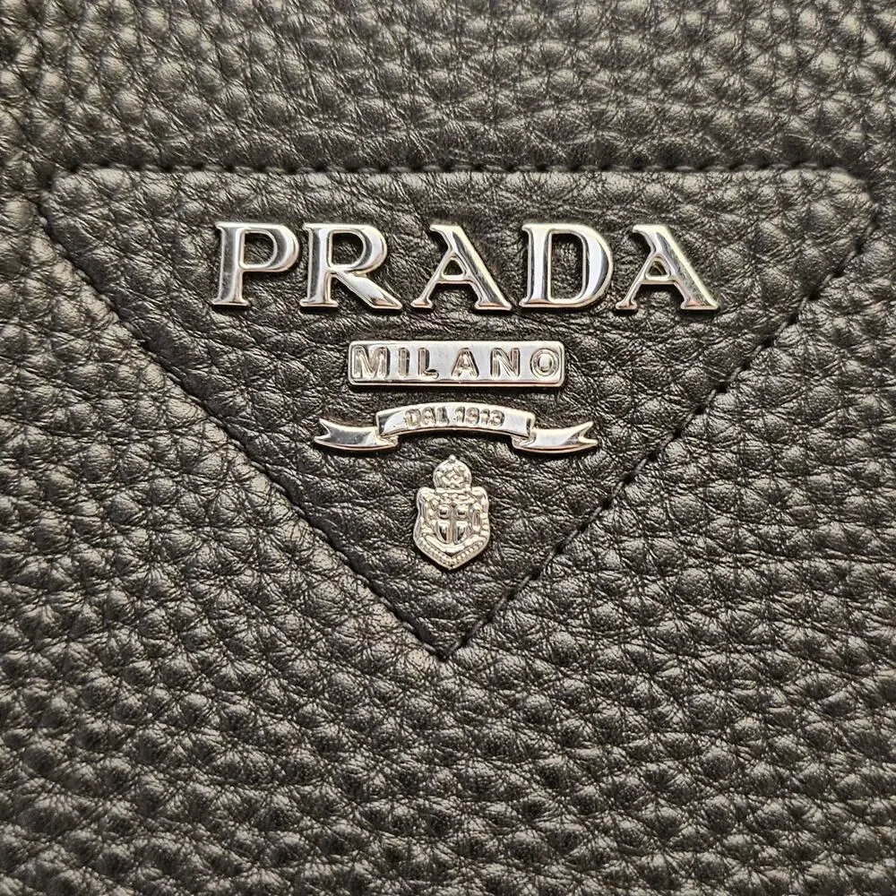 Prada Vitello Daino Small Soft Dynamique Hobo Black - Picture 6 of 9